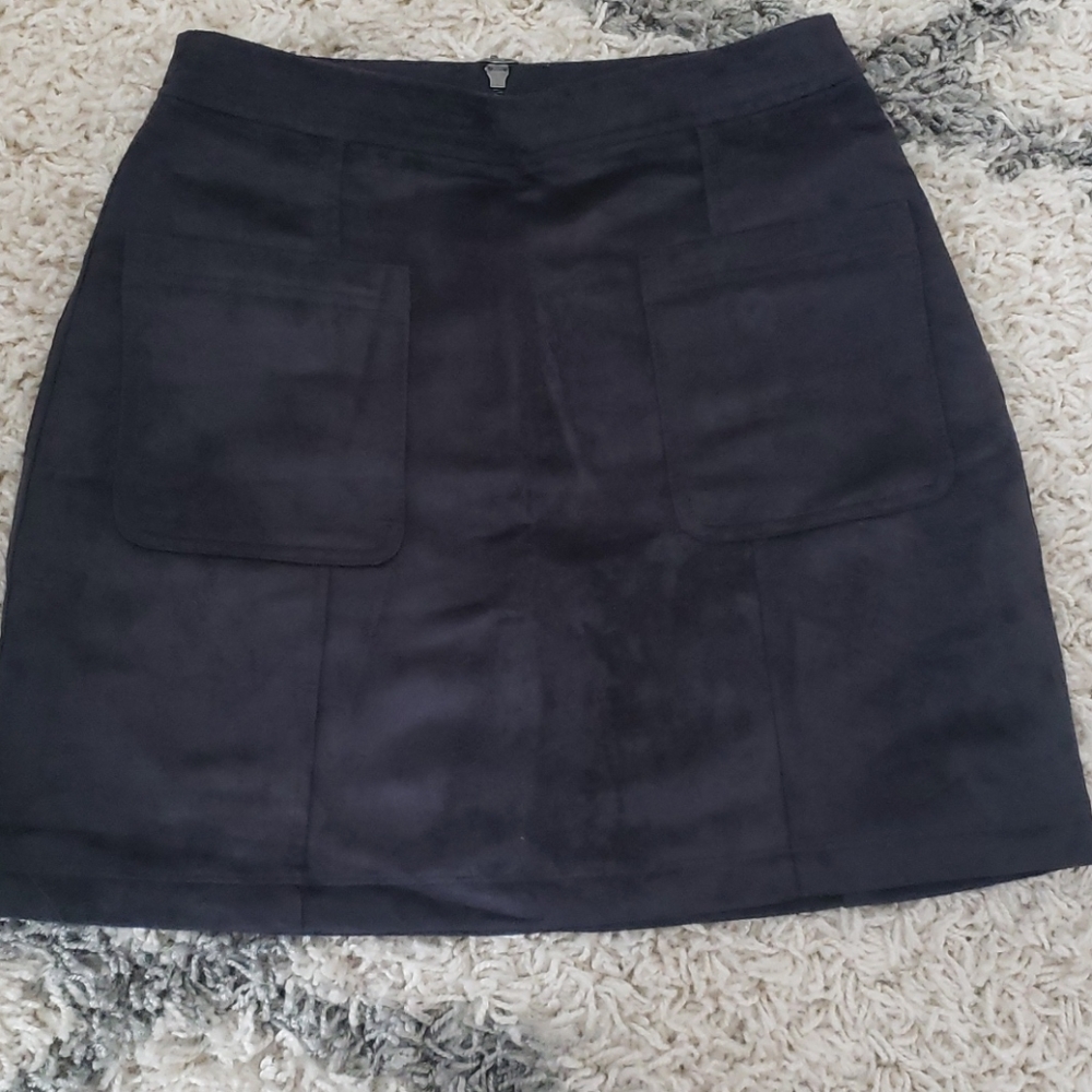 Black Old Navy Suede Skirt